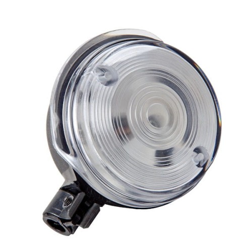 Kierunkowskaz SIMSON, MZ ETZ okrągły przód biały, czarna obudowa (homologacja E)