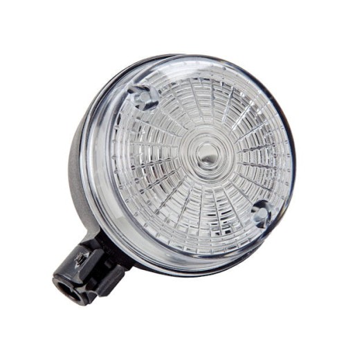 Kierunkowskaz SIMSON, MZ ETZ okrągły tył biały, czarna obudowa (homologacja E)