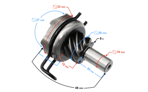 Koło rozrusznika nożnego 4T 8z /MORETTI/
