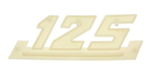 Emblemat WSK pokrywy "125" plastik biały