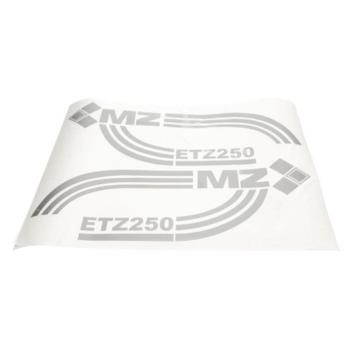 Naklejka MZ ETZ 250 LUX srebrna kpl.