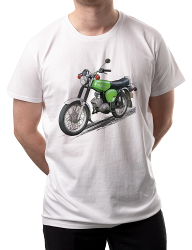 T-shirt SIMSON S51 zielony - męski biały L