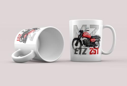 Kubek MZ ETZ 251 czerwona