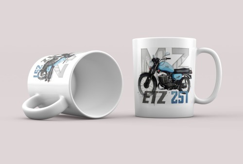 Kubek MZ ETZ 251 niebieska