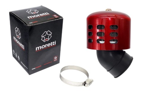 Filtr powietrza 35mm stożkowy z obudową czerwoną 45'