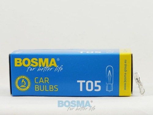 Żarówka 12V 2W /T05/ całoszklana BOSMA