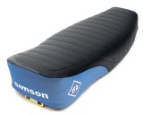 Siedzenie SIMSON S51 pikowane czarno-niebieskie (napis SIMSON IFA)