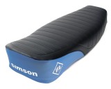 Pokrowiec siedzenia SIMSON S51E pikowany czarno-niebieski /MZA/