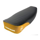 Pokrowiec siedzenia SIMSON S51E pikowany czarno-żółty /MZA/