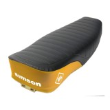 Siedzenie SIMSON S51 pikowane czarno-żółte (napis SIMSON IFA)