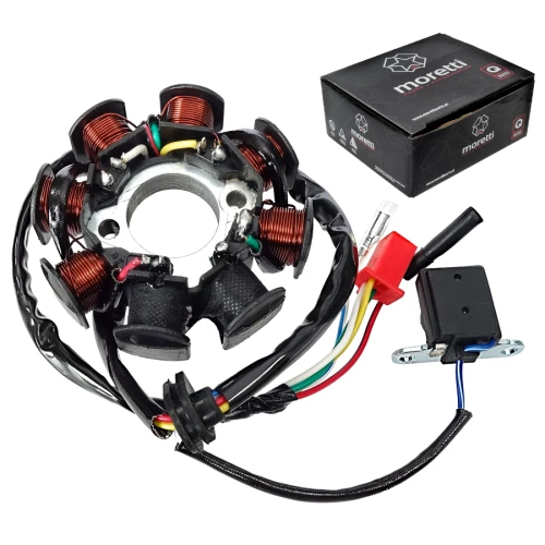 Stator 4T GY6 50cc 8-cewek, 5-przewodów /MORETTI/