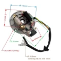 ZE4400-1 bi - Stator 4T cross enduro atv motorower dirt-bike 110-125cc, 2-cewki 5-przewodów MORETTI.webp
