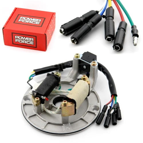 Stator 4T cross 125cc, 2-cewki 5-przewodów /POWER FORCE/