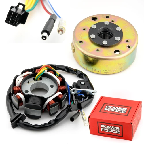 Stator 4T GY6 125cc 11-cewek, 6-przewodów + magneto /POWER FORCE/
