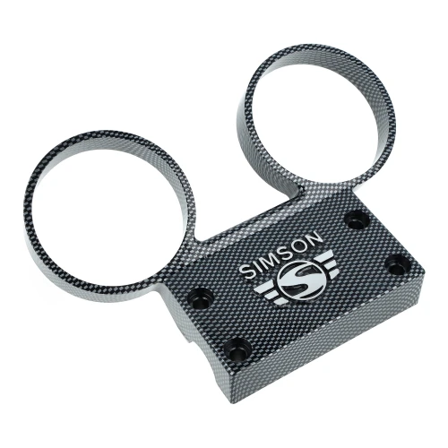 Uchwyt zegarów SIMSON S51 aluminiowy carbon /MZA/ grawer