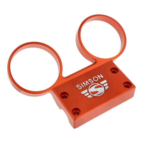 Uchwyt zegarów SIMSON S51 aluminiowy pomarańczowy /MZA/ grawer