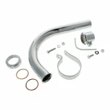 Kolanko tłumika SIMSON SR2 chrom 220mm - zestaw /MZA/