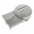 S221950-12 a - 10570-B-12-1 - Pokrywa silnika SIMSON S51, S53, S70, S83, SR50, SR80, KR51 prawa magneta iskrownika MEGU MZA aluminiowa malowana srebrna.webp