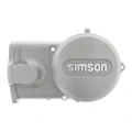 S221950-12 b - 10570-B-12-1 - Pokrywa silnika SIMSON S51, S53, S70, S83, SR50, SR80, KR51 prawa magneta iskrownika MEGU MZA aluminiowa malowana srebrna.webp