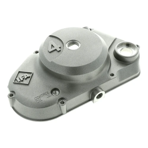 Pokrywa silnika SIMSON S51 lewa 4B aluminiowa /MEGU/ srebrny metalik
