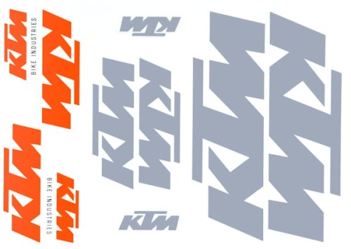 Naklejka KTM srebrna kpl.