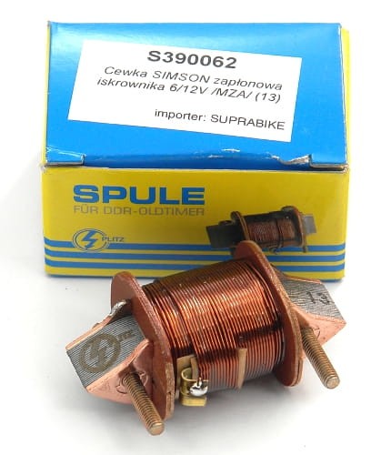 Cewka SIMSON zapłonowa iskrownika 6V, 12V /MZA/ PLITZ (13) gruba