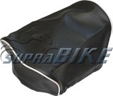 Pokrowiec siedzenia MOTORYNKA, KOMAR czarny, żyłka biała /DeLux/