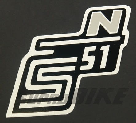 Naklejka SIMSON pokrywy S51 N srebrna