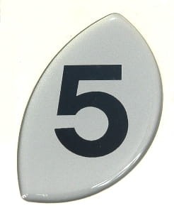 Naklejka SIMSON pokrywy silnika "5" (5-biegów)