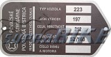 Tabliczka znamionowa JAWA 50 223