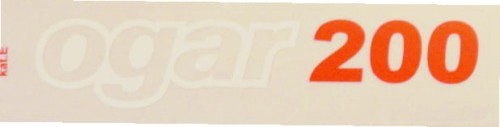Naklejka OGAR 200 pokrywy biało-czerwona