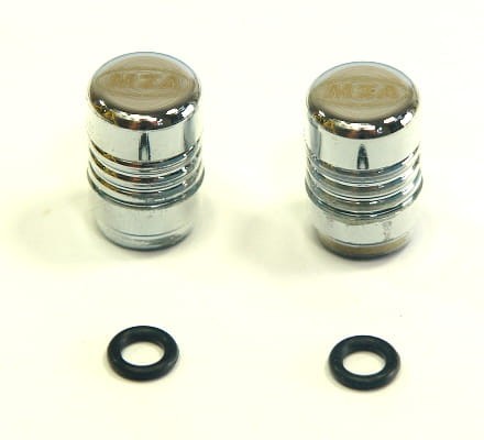 Nakrętka zaworka ALU chrom /para/ MZA