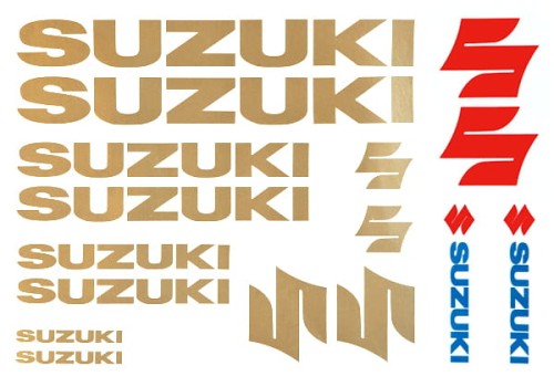 Naklejka SUZUKI złota kpl.
