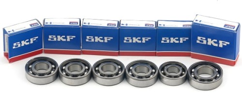 Łożyska silnika WSK 125 - komplet SKF